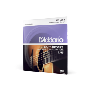 D'Addario EJ13 Bronze 80/20 Custom Light Acoustic Guitar Strings, 11-52