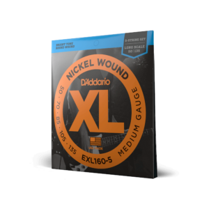 D'Addario EXL160-5 Nickel Wound 5-String Bass, Medium, 50-135, Long Scale
