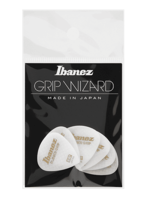 Ibanez Grip Wizard Series Rubber Grip Picks PPA16HRG-WH (6-pack)