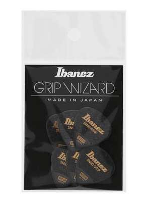 Ibanez Grip Wizard Series Sand Grip Picks PPA16MSG-BK (6-pack)