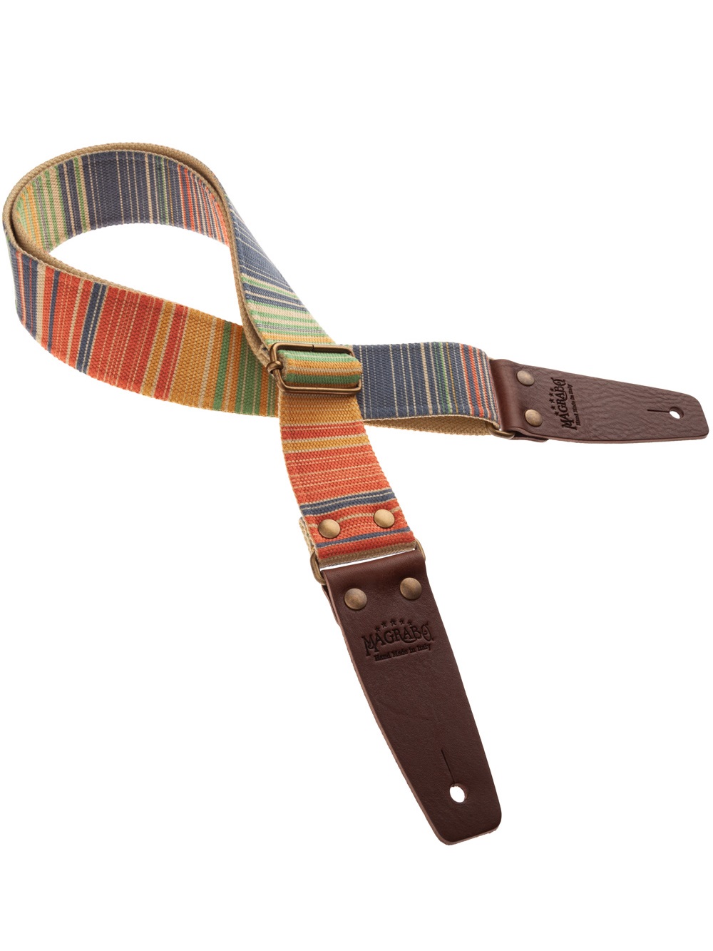 Magrabò Stripe SC Retrò Rainbow 5 cm terminali Marrone fibbia Ottone 220.020M - immagine 3