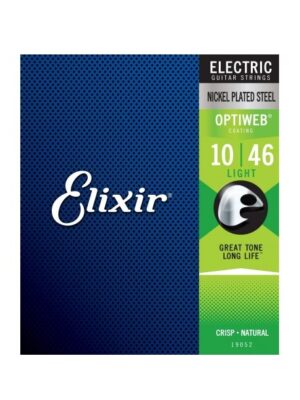 Elixir 19052 Electric Nickel Plated Steel OPTIWEB 10-46