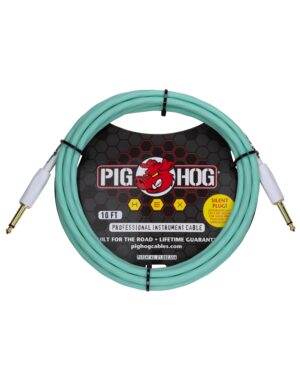 Pig Hog Hex Silent Cable 10Ft (3m) Surf Green