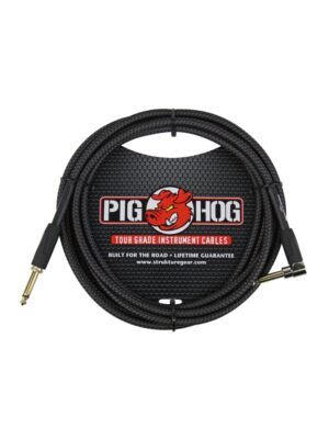Pig Hog Vintage Series Instrument Cable Black Woven 6m Angolato
