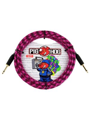 Pig Hog Vintage Series Instrument Cable Pink Graffiti 3m