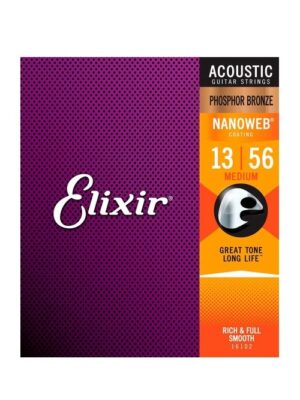 Elixir 16102 Acoustic Phosphor Bronze NANOWEB 13-56