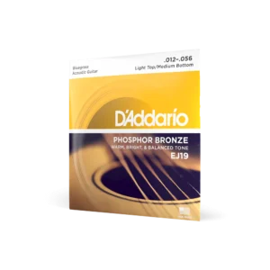 D'Addario EJ19 Phosphor Bronze Acoustic Guitar Strings, Light Top/Medium Bottom, 12-56